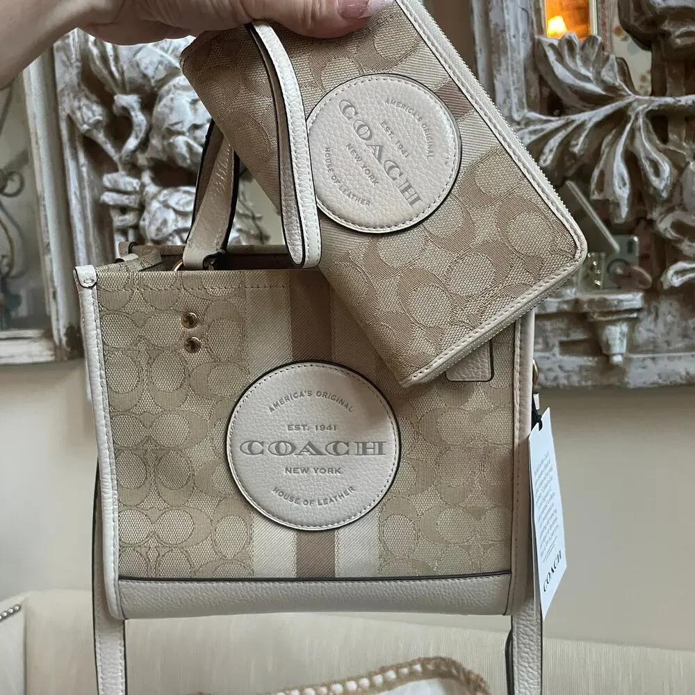 Coach Dempsey Tote 22 & Matching Wristlet Wallet 2-Piece Set C8417